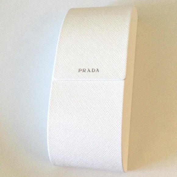 PRADA LARGE SUNGLASSES CASE WHITE NWOT main image 5